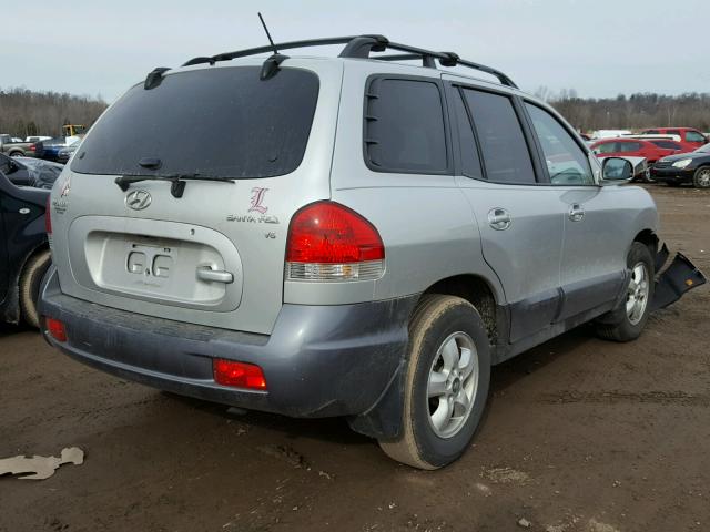 KM8SC13D56U059319 - 2006 HYUNDAI SANTA FE G SILVER photo 4