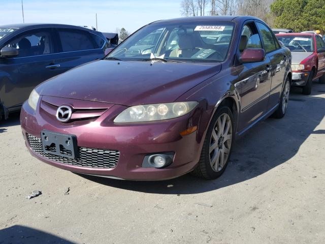 1YVHP80D065M29631 - 2006 MAZDA 6 S MAROON photo 2