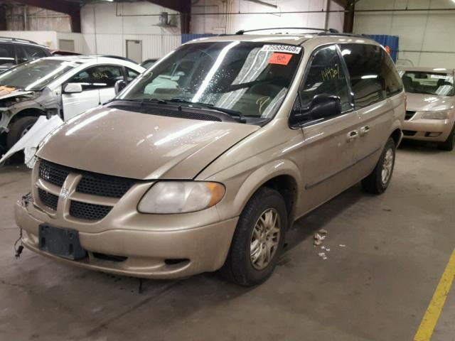 1B4GP45332B664222 - 2002 DODGE CARAVAN SP GOLD photo 2