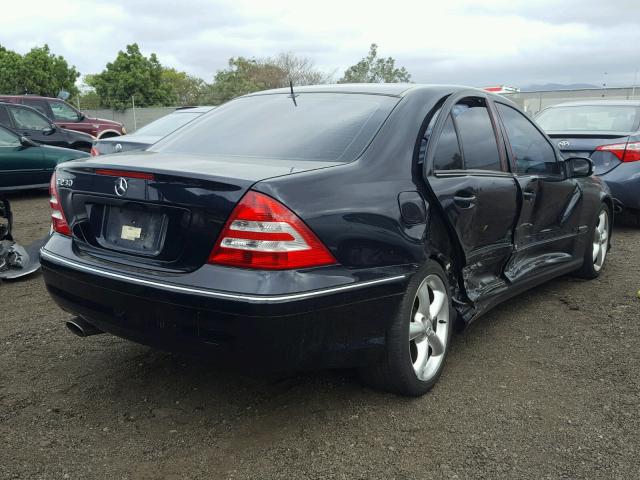 WDBRF52H06F767258 - 2006 MERCEDES-BENZ C GENERATI BLACK photo 4