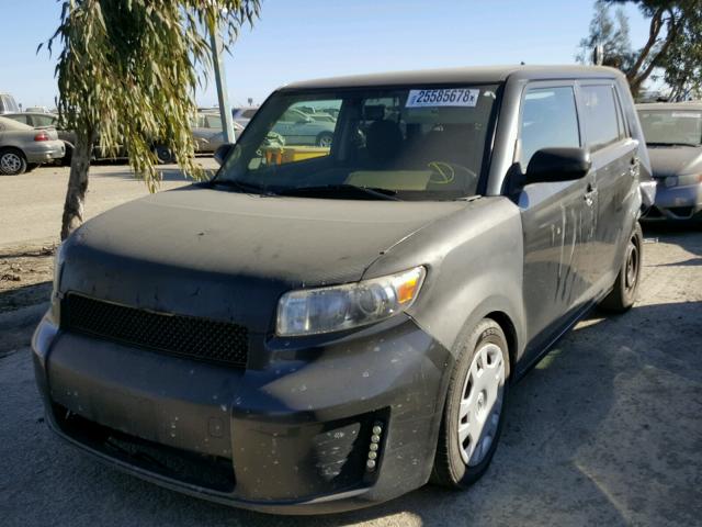 JTLKE50E281011482 - 2008 TOYOTA SCION XB BLACK photo 2