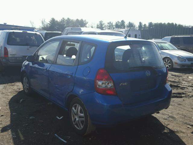 JHMGD37418S048666 - 2008 HONDA FIT BLUE photo 3