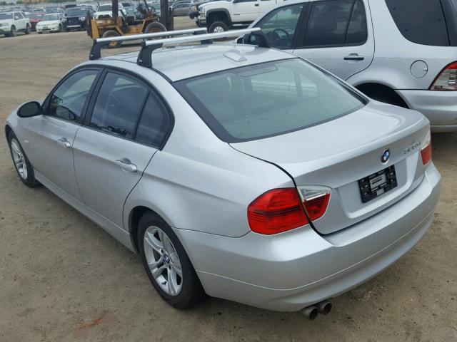 WBAVC93568K039391 - 2008 BMW 328 XI SILVER photo 3