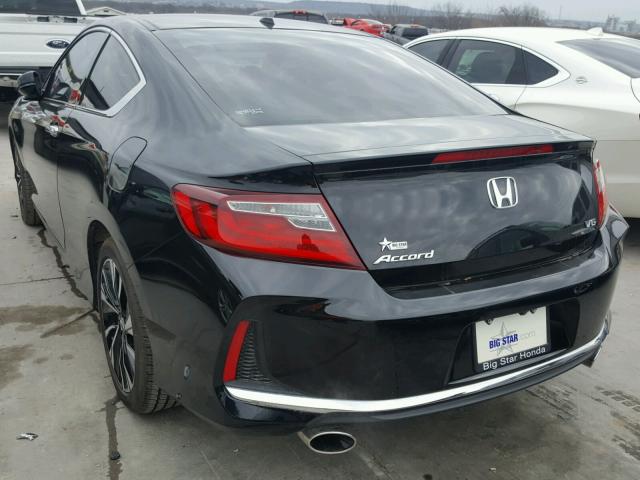 1HGCT2A84HA005374 - 2017 HONDA ACCORD EXL BLACK photo 3