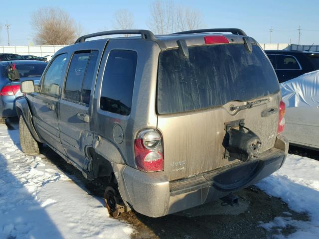 1J4GL58K53W718664 - 2003 JEEP LIBERTY LI TAN photo 3