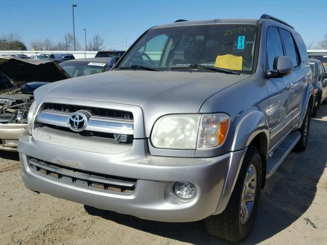 5TDZT34A66S264557 - 2006 TOYOTA SEQUOIA SR SILVER photo 2