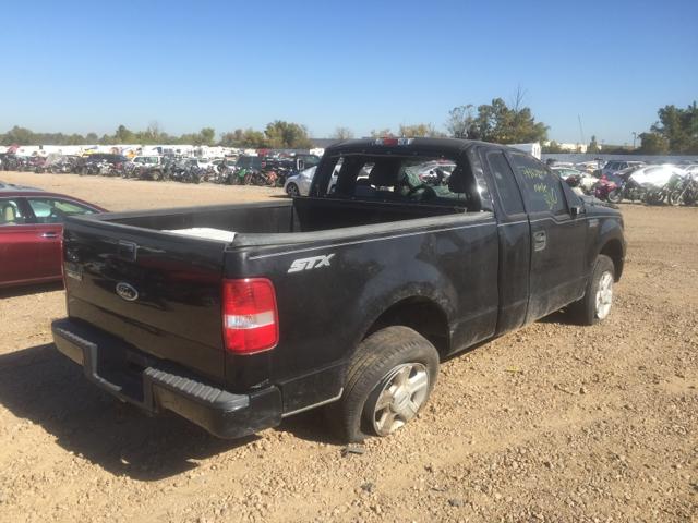 1FTRF12W35NA35087 - 2005 FORD F150 BLACK photo 4