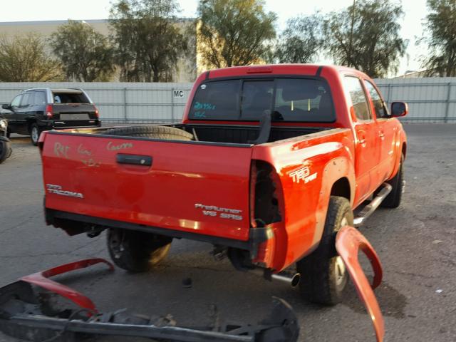 5TEJU62N68Z499421 - 2008 TOYOTA TACOMA DOU RED photo 4