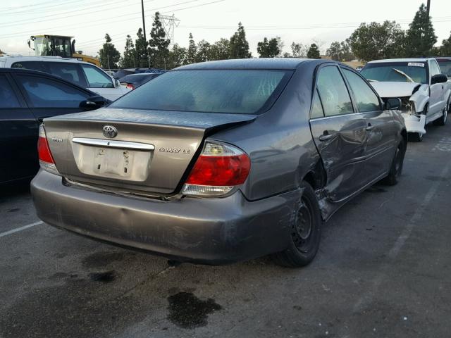 4T1BE32K55U969993 - 2005 TOYOTA CAMRY LE CHARCOAL photo 4