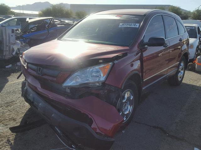 JHLRE38328C042028 - 2008 HONDA CR-V LX RED photo 2