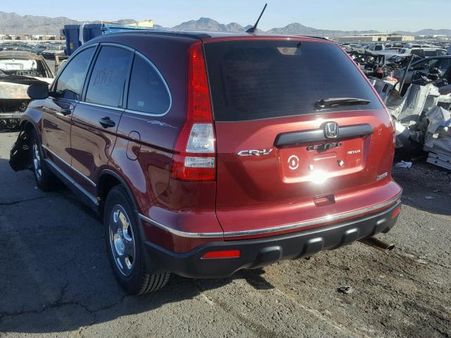 JHLRE38328C042028 - 2008 HONDA CR-V LX RED photo 3