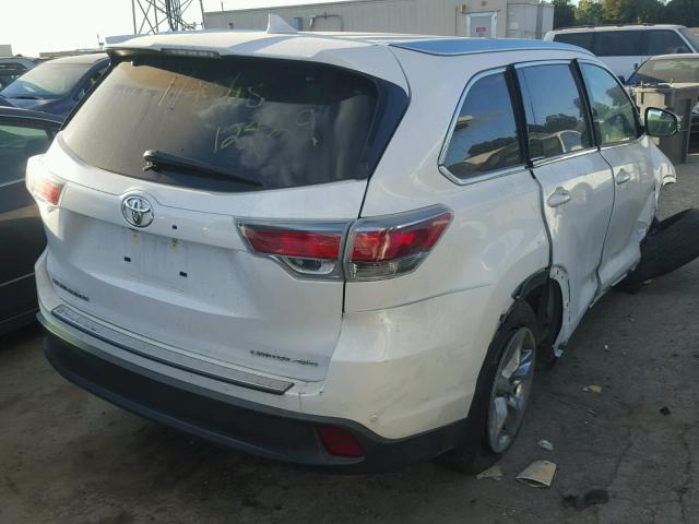 5TDDKRFHXGS334556 - 2016 TOYOTA HIGHLANDER WHITE photo 4