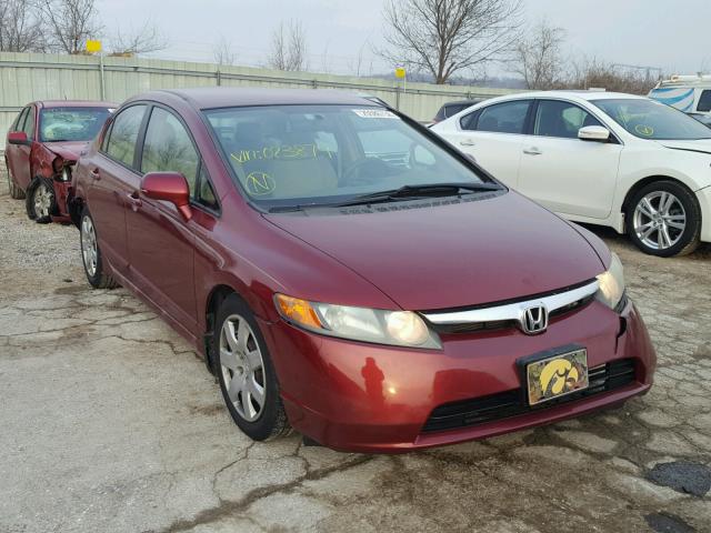 1HGFA16576L023879 - 2006 HONDA CIVIC LX RED photo 1