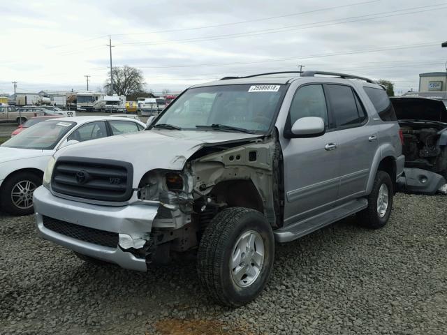 5TDBT48A42S113888 - 2002 TOYOTA SEQUOIA LI GRAY photo 2