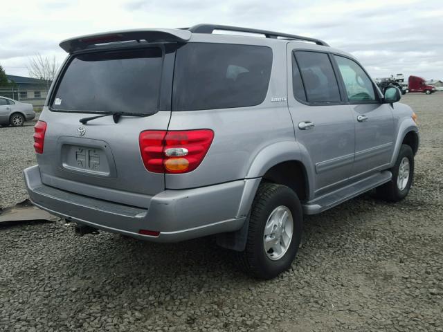 5TDBT48A42S113888 - 2002 TOYOTA SEQUOIA LI GRAY photo 4