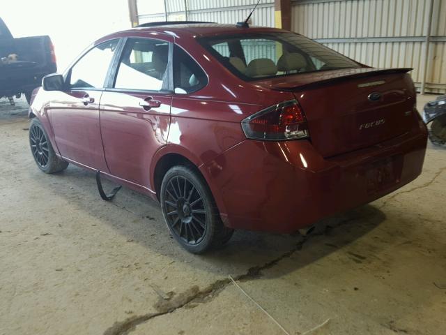 1FAHP3GNXBW108309 - 2011 FORD FOCUS SES RED photo 3