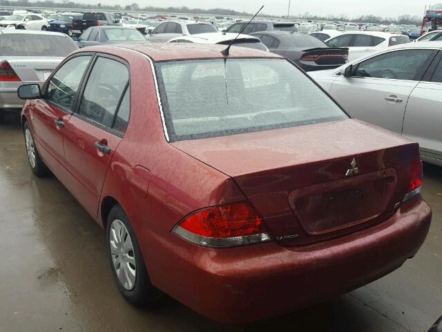 JA3AJ26E16U018362 - 2006 MITSUBISHI LANCER ES RED photo 3