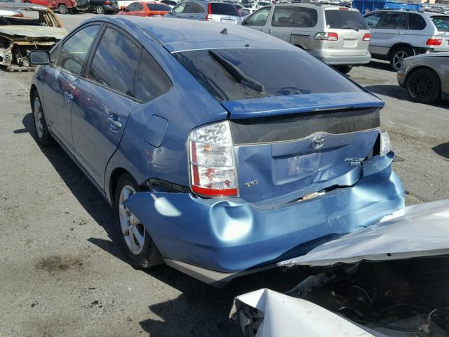 JTDKB20U687744979 - 2008 TOYOTA PRIUS BLUE photo 3