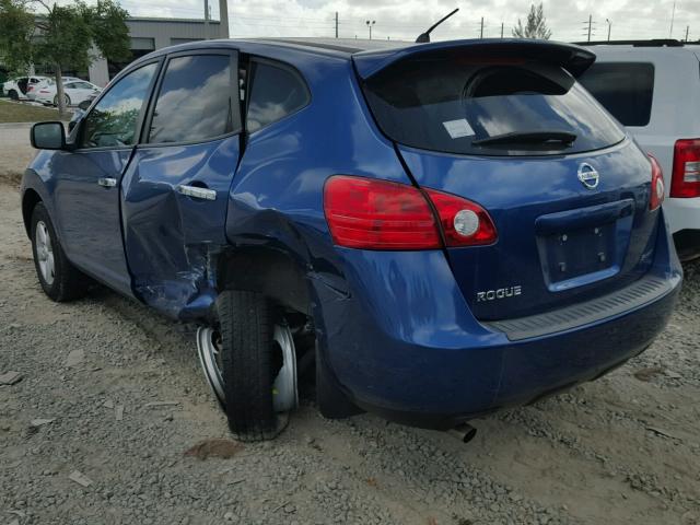 JN8AS5MT1AW023001 - 2010 NISSAN ROGUE S BLUE photo 3