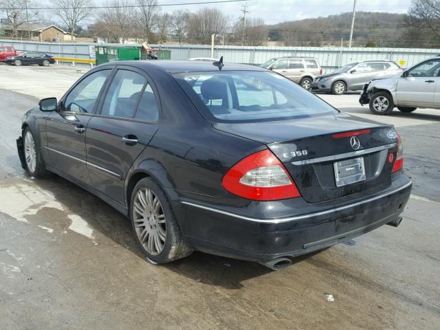 WDBUF56X67B066437 - 2007 MERCEDES-BENZ E 350 BLACK photo 3