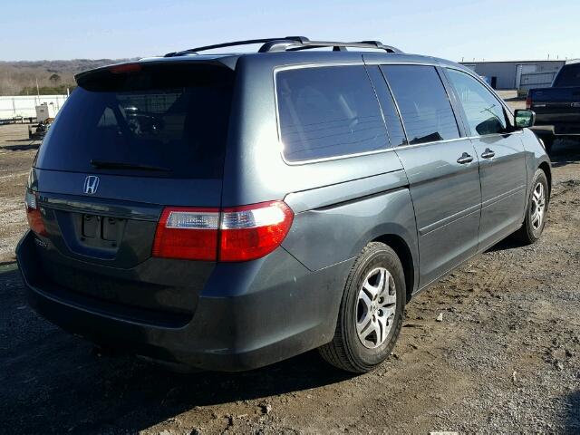 5FNRL38786B030956 - 2006 HONDA ODYSSEY EX BLUE photo 4