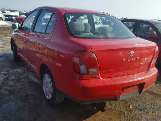 JTDBT123220227111 - 2002 TOYOTA ECHO RED photo 3