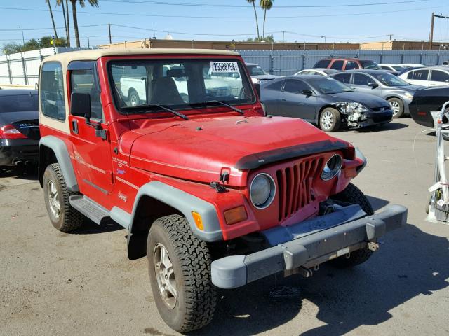 1J4FY19S3WP786853 - 1998 JEEP WRANGLER / RED photo 1