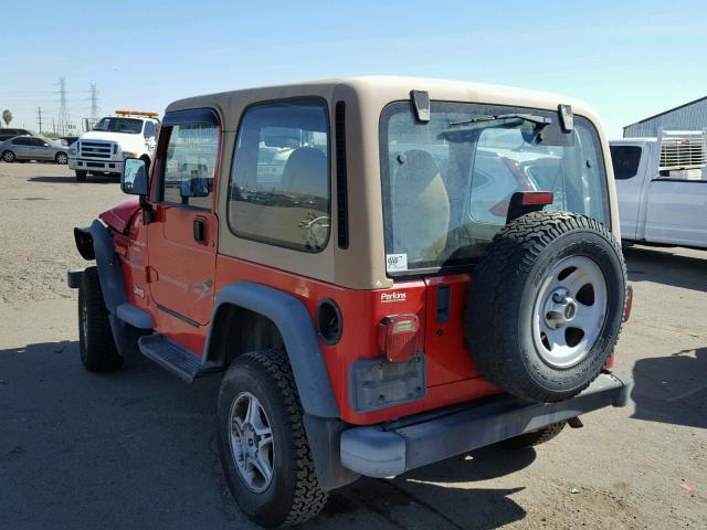 1J4FY19S3WP786853 - 1998 JEEP WRANGLER / RED photo 3