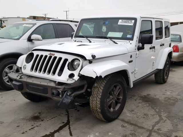 1C4BJWEG1HL507689 - 2017 JEEP WRANGLER U WHITE photo 2