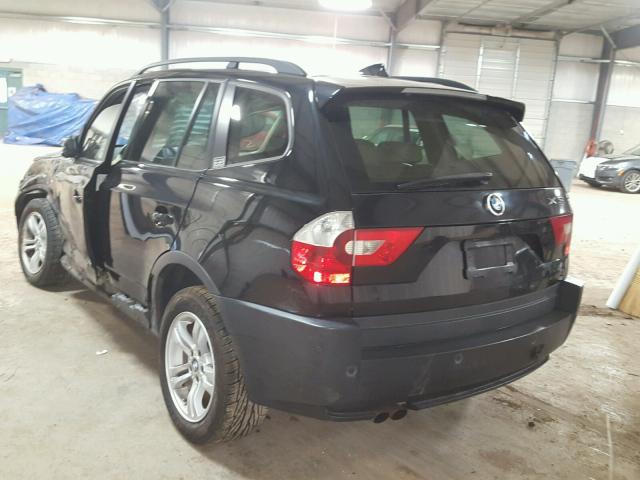 WBXPA93494WD00837 - 2004 BMW X3 3.0I BLACK photo 3