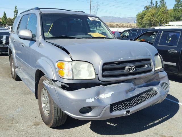 5TDZT34A42S121519 - 2002 TOYOTA SEQUOIA SR GRAY photo 1