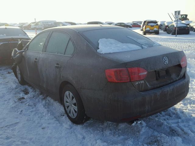3VW2K7AJ3EM323432 - 2014 VOLKSWAGEN JETTA BASE შავი ფოტო 3