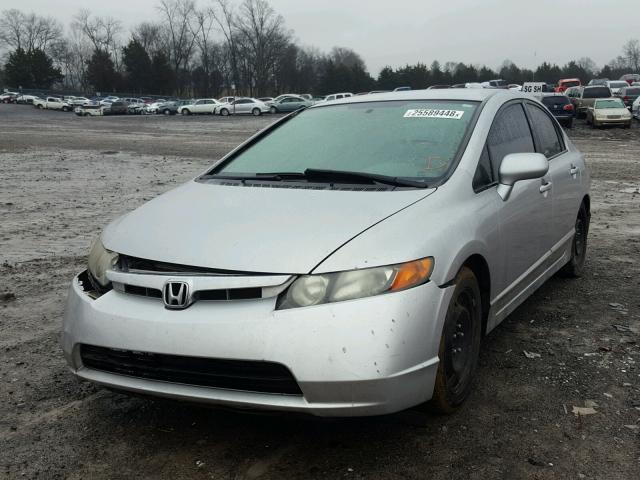 1HGFA16556L096510 - 2006 HONDA CIVIC LX SILVER photo 2