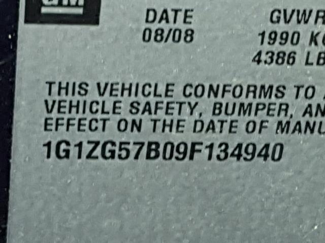 1G1ZG57B09F134940 - 2009 CHEVROLET MALIBU LS ლურჯი ფოტო 10