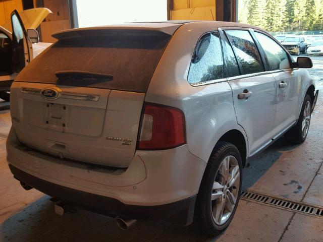 2FMDK4KC9BBA92698 - 2011 FORD EDGE LIMIT SILVER photo 4