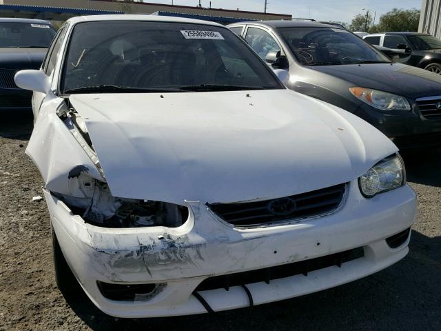 1NXBR12E91Z430614 - 2001 TOYOTA COROLLA CE WHITE photo 9