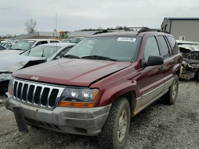 1J4GW58S2XC569838 - 1999 JEEP GRAND CHER MAROON photo 2