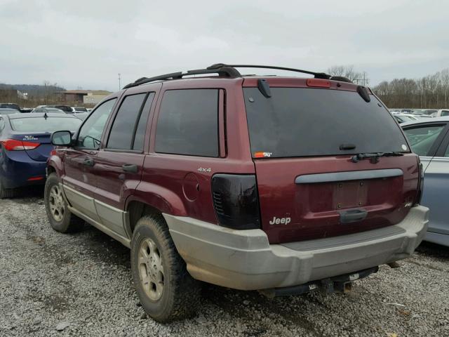 1J4GW58S2XC569838 - 1999 JEEP GRAND CHER MAROON photo 3