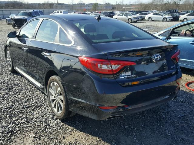 5NPE34AF2FH074233 - 2015 HYUNDAI SONATA SPO BLACK photo 3