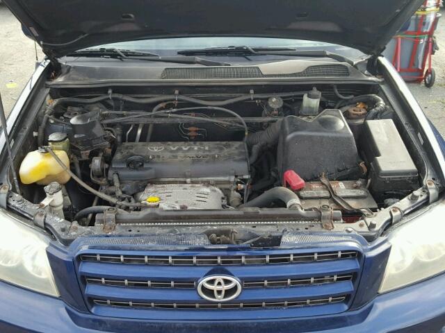 JTEGD21A730049671 - 2003 TOYOTA HIGHLANDER BLUE photo 7