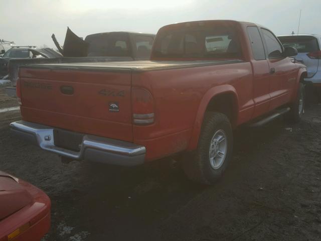 1B7GG22N8YS580113 - 2000 DODGE DAKOTA RED photo 4