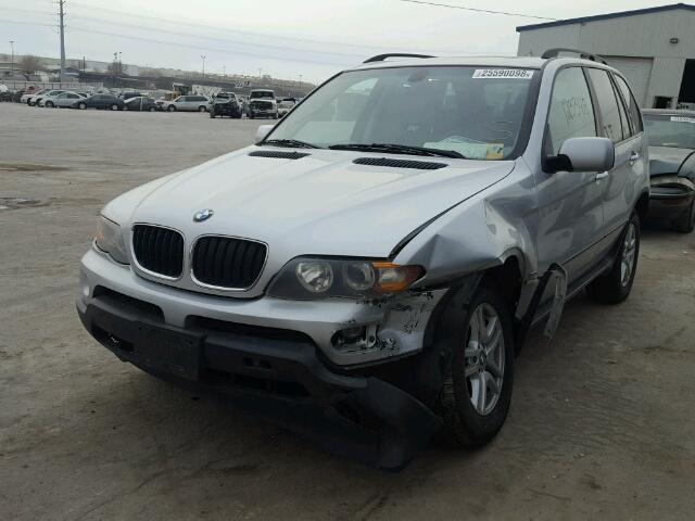 5UXFA13504LU44924 - 2004 BMW X5 3.0I GRAY photo 2