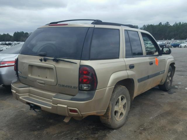 1GNDS13S642429269 - 2004 CHEVROLET TRAILBLAZE GOLD photo 4