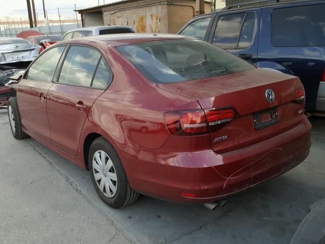 3VW267AJ1GM224258 - 2016 VOLKSWAGEN JETTA S RED photo 3