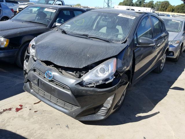 JTDKDTB34G1116781 - 2016 TOYOTA PRIUS C BLACK photo 2