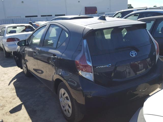 JTDKDTB34G1116781 - 2016 TOYOTA PRIUS C BLACK photo 3