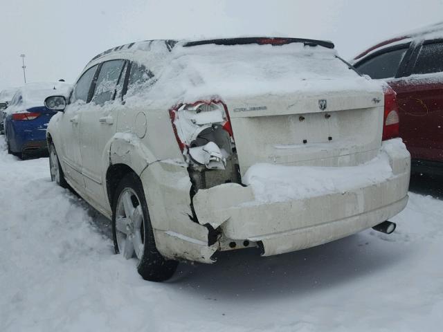 1B3HB78K77D192887 - 2007 DODGE CALIBER R/ WHITE photo 3