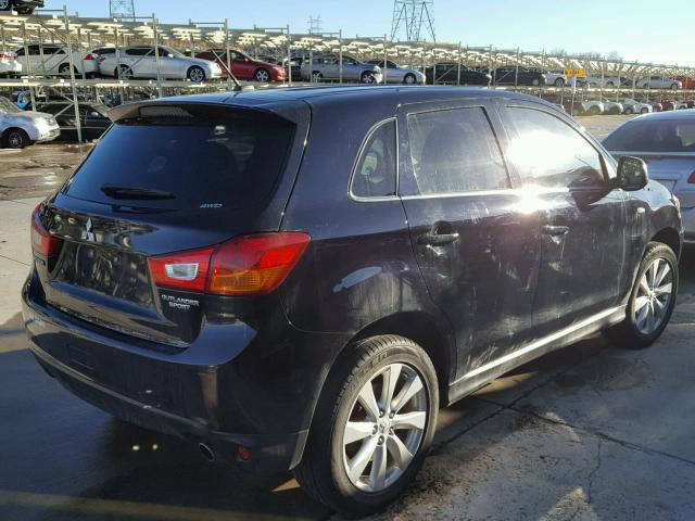 4A4AR4AU1DE010377 - 2013 MITSUBISHI OUTLANDER BLACK photo 4