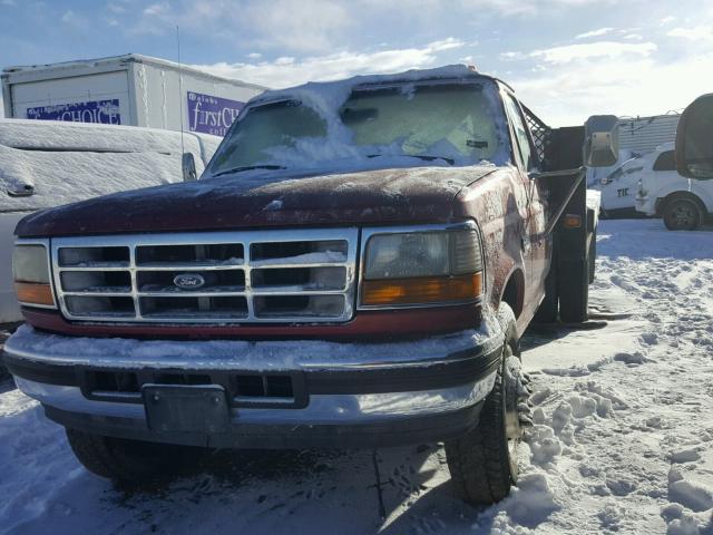 1FDLF47F9VEA41133 - 1997 FORD F SUPER DU RED photo 2