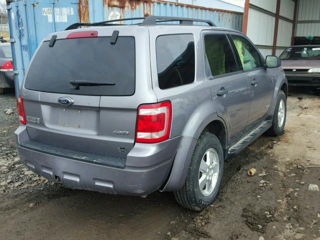 1FMCU93158KD85903 - 2008 FORD ESCAPE XLT GRAY photo 4